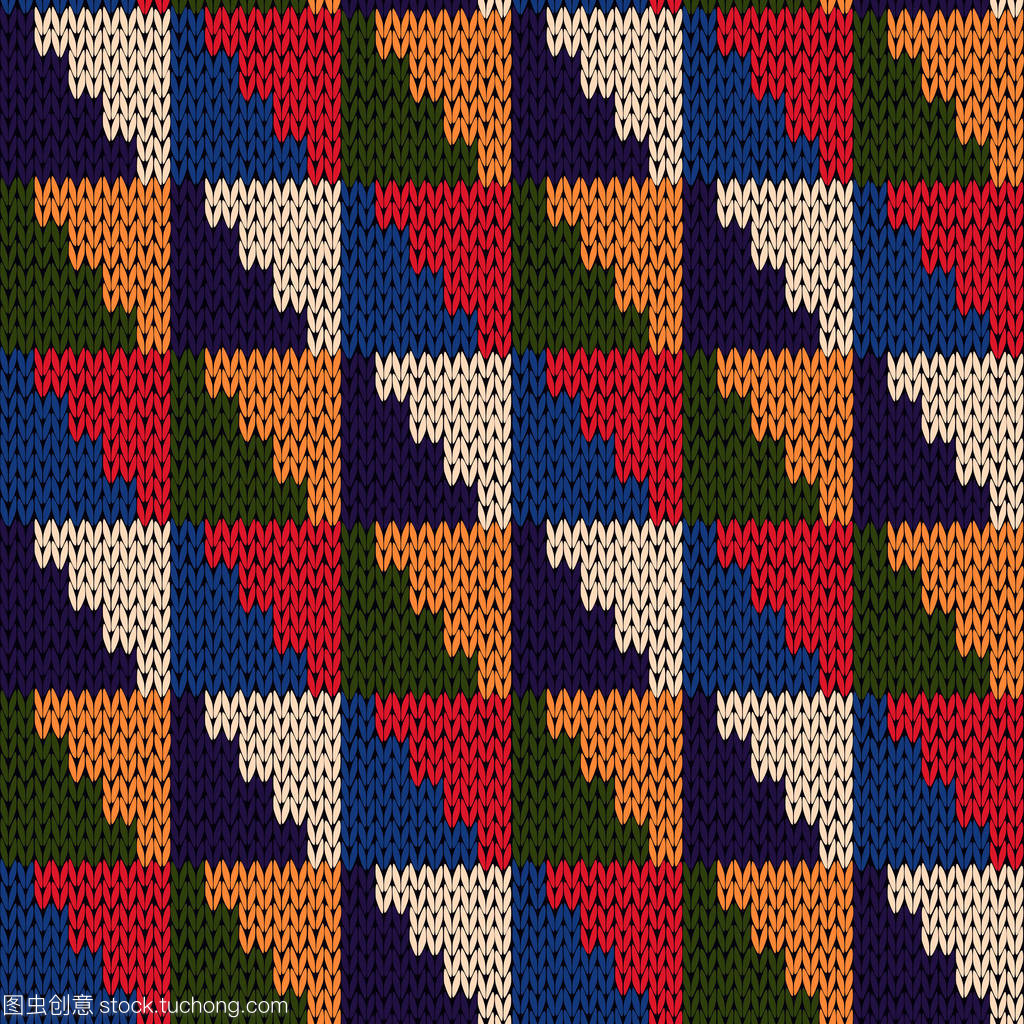 無(wú)縫針織雜色幾何圖案